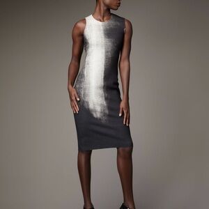 Helmut Lang Wool Abyss Print Sleeveless Dress – Size 8